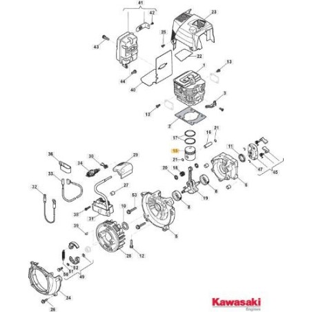 PISTÓN SBK 35 ORIGINAL STIGA - 118801975/0 | Newgardenstore.eu