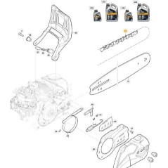 CHAÎNE 15 pouces 21BP-64E ORIGINAL STIGA - 118801747/0