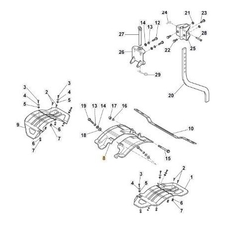 PROTECTION INTERNE ORIGINALE STIGA - 118802867/1 | Newgardenstore.eu