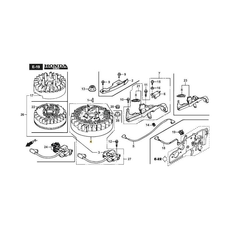 VOLANT MAGNÉTO ORIGINAL STIGA - 118552168/0