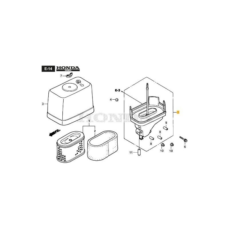 COLLETTORE FILTRO ARIA ORIGINALE STIGA - 118552044/0