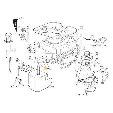 SCHLAUCHANSCHLUSS. F72 B&S 13 PS (03/04) ORIGINAL STIGA – 118738225/0 | Newgardenstore.eu