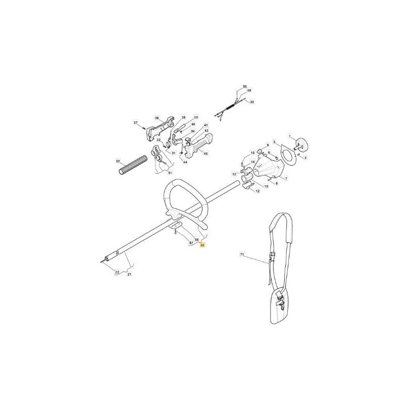 FRONT HANDLE, ORIGINAL YELLOW STIGA - 118801381/0