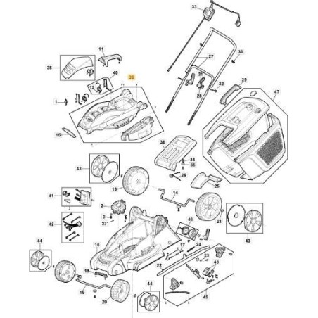 KIT COVER ESTETICHE E 380 Li 40 ORIGINALE STIGA - 118811051/0 | Newgardenstore.eu