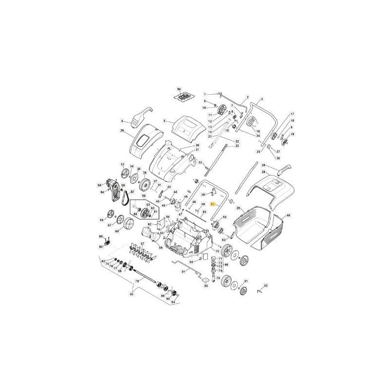 HANDLE LOWER PART - SILVER ORIGINAL STIGA - 118802914/0