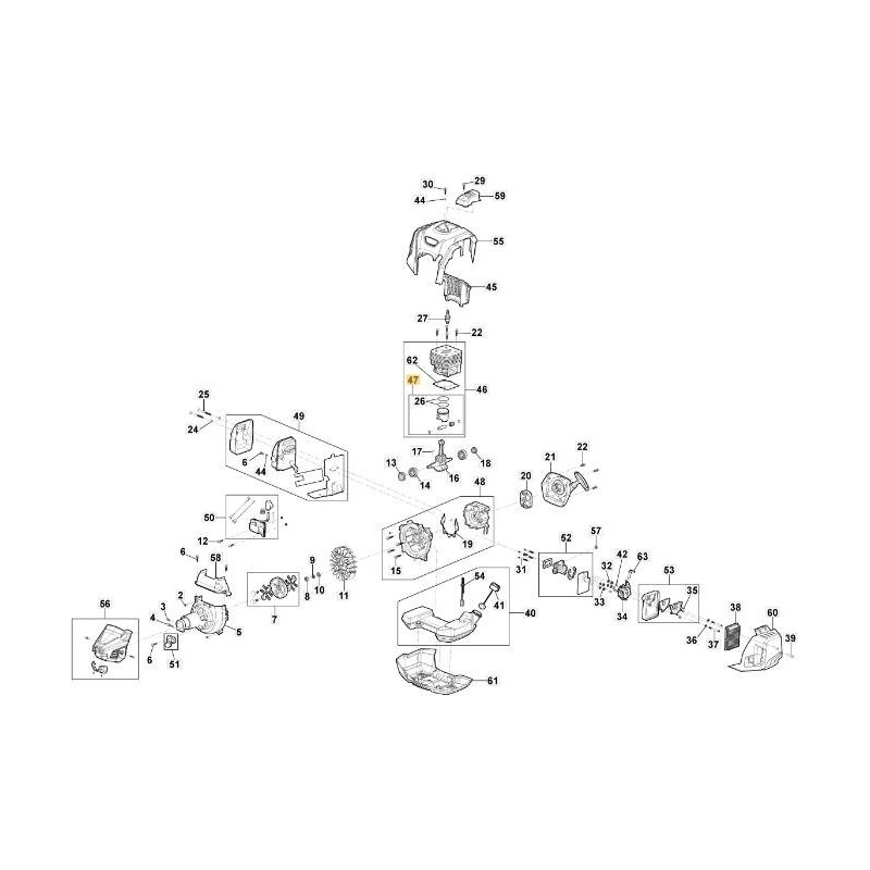 KOLBENSATZ SBC 656 ORIGINAL STIGA - 118805107/0