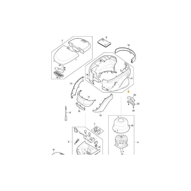 ORIGINAL STIGA PH 60V PL CARTER KIT - 118810843/0
