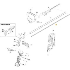 ORIGINAL STIGA DRIVE SHAFT D. 8mm - 118805086/0