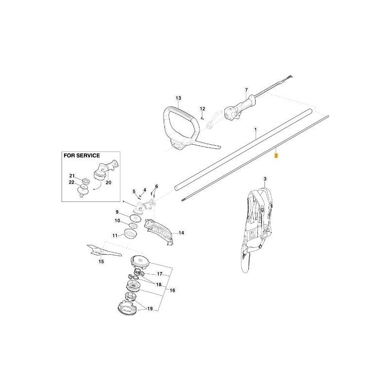 ORIGINAL STIGA ANTRIEBSWELLE D. 8mm - 118805086/0