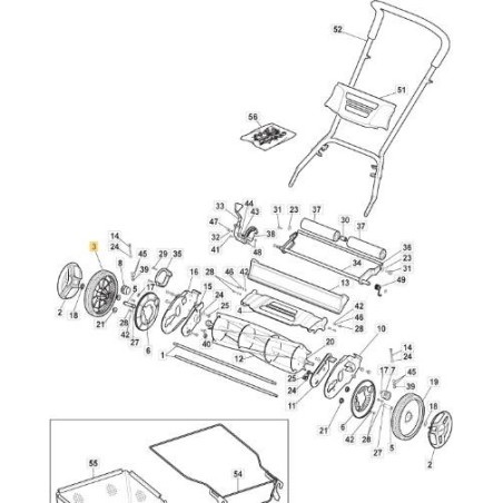 RUEDA CM STIGA (SAIGE) DERECHA ORIGINAL STIGA - 118810173/0 | Newgardenstore.eu