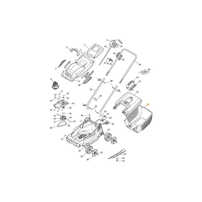 PARTE INFERIORE SACCO GRIGIO ORIGINALE STIGA - 118810152/0