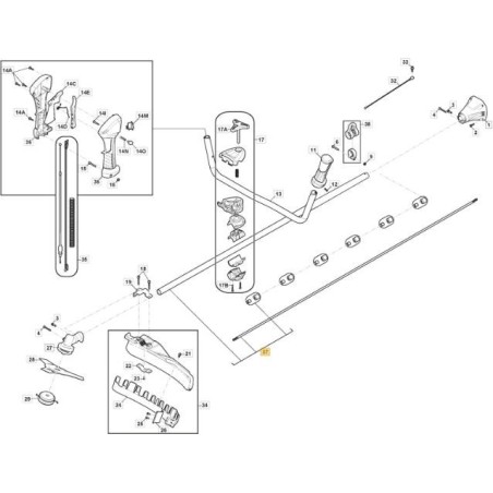 TUBO TRASMISSIONE ORIGINALE STIGA - 118805469/0 | Newgardenstore.eu