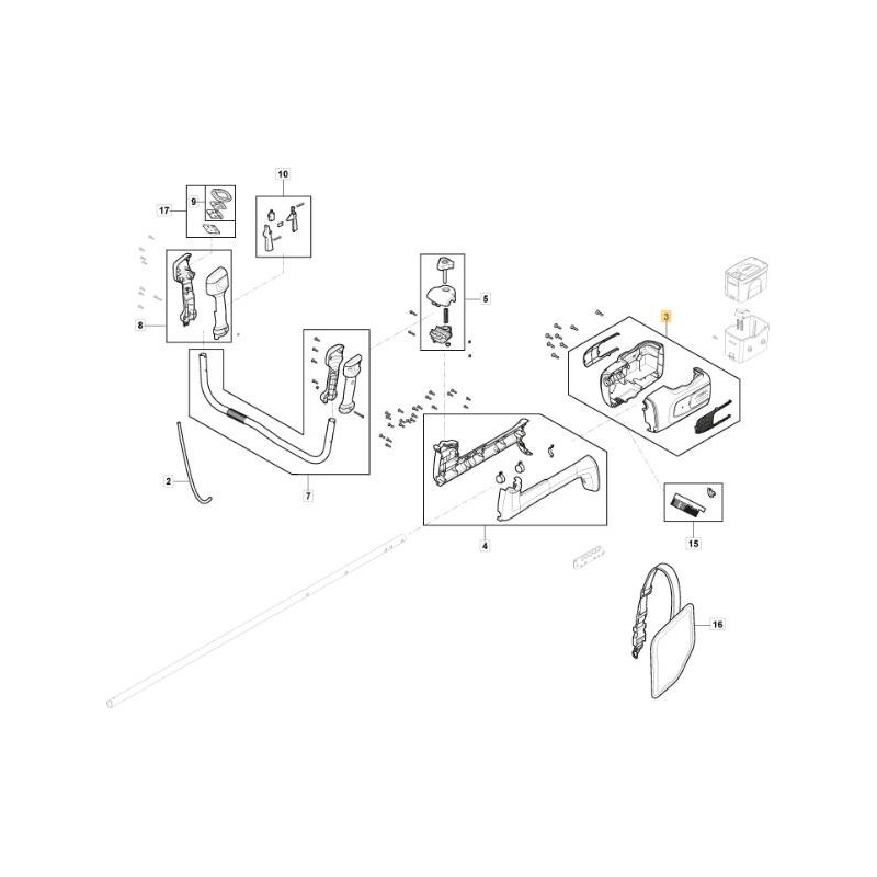 KIT ALLOGGIO BATTERIA BC 700 D LI 48 ORIGINALE STIGA - 118811293/0