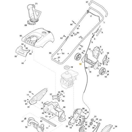 SUPPORT MOTEUR ORIGINAL STIGA - 118820008/0 | Newgardenstore.eu