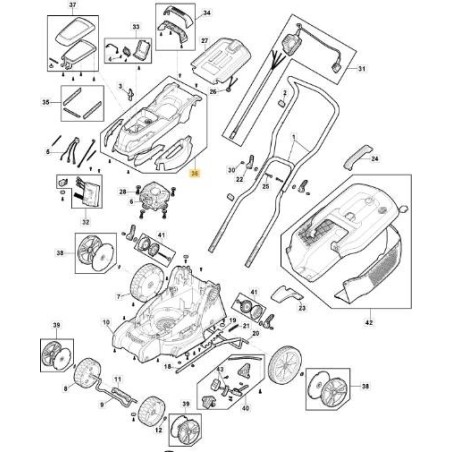 KIT COVER SUPERIORE E 340 Li 40 P ORIGINALE STIGA - 118811060/0 | Newgardenstore.eu