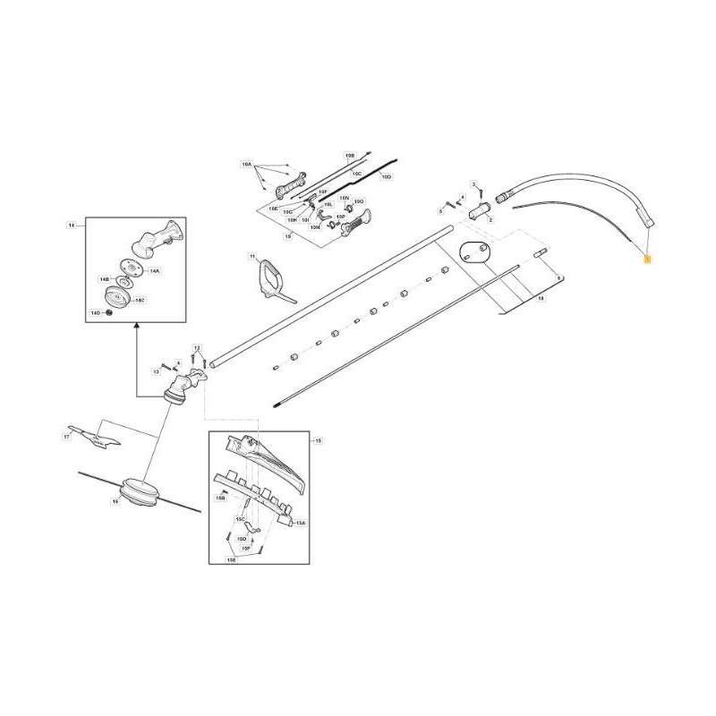 EJE FLEXIBLE STIGA ORIGINAL - 118805393/0