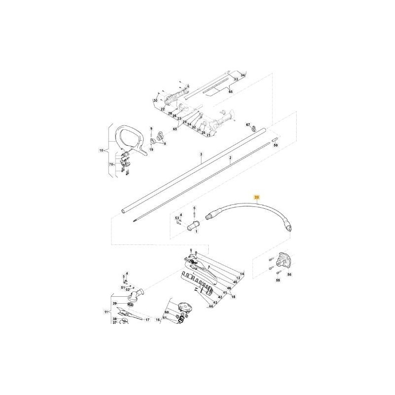TUYAU DE TRANSMISSION ORIGINAL STIGA - 118804583/0