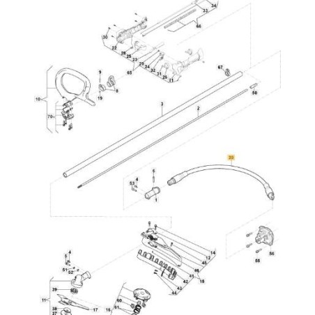 TUYAU DE TRANSMISSION ORIGINAL STIGA - 118804583/0 | Newgardenstore.eu