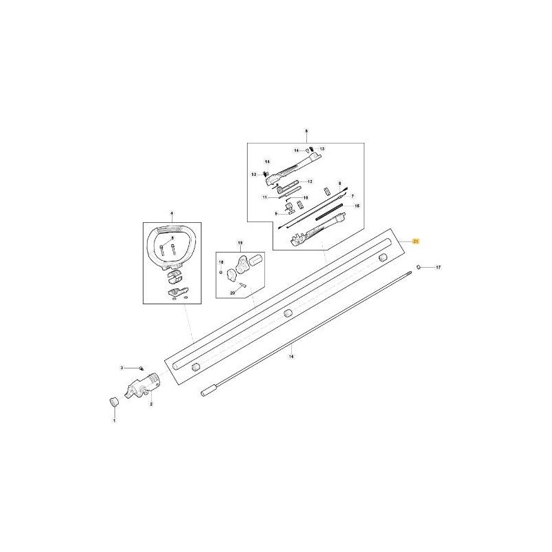 TUBO TRASMISSIONE TR 625 J ORIGINALE STIGA - 118805620/0