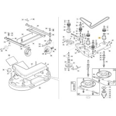 SUPPORT D'ARBRE DE LAME ORIGINAL STIGA ZNT - 118830404/0