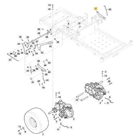 NEUTRAL LEVER, LEFT SIDE ORIGINAL STIGA - 118830037/0 | Newgardenstore.eu