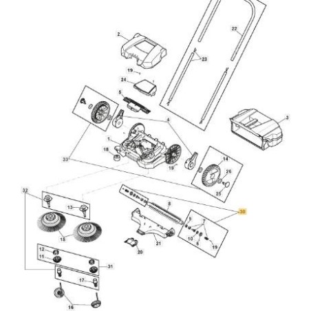 KIT DE PIGNONS DE ROUE ORIGINAL STIGA SWP 355 - 118821355/0 | Newgardenstore.eu