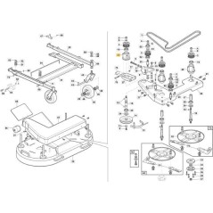 SOPORTE EJE DE ENTRADA PLANO ORIGINAL STIGA ZNT - 118830405/0 | Newgardenstore.eu
