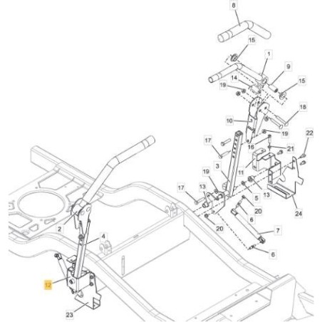 STAFFA FISSAGGIO LEVA STERZO DESTRA ORIGINALE STIGA - 118830820/0 | Newgardenstore.eu