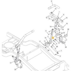 SUPPORT DE FIXATION DE LEVIER DE DIRECTION GAUCHE ORIGINAL STIGA - 118830819/0