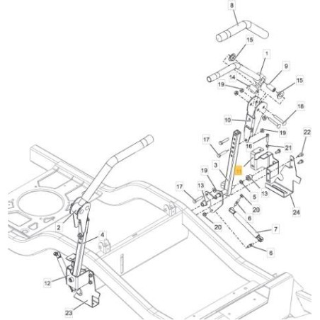 STAFFA FISSAGGIO LEVA STERZO SINISTRA ORIGINALE STIGA - 118830819/0 | Newgardenstore.eu