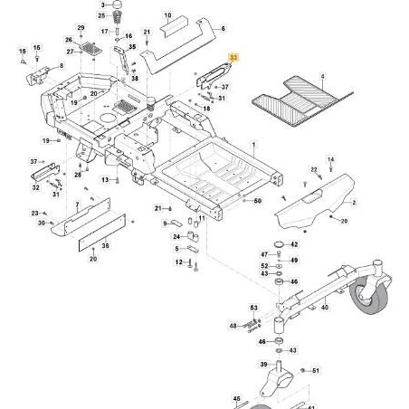 SOPORTE IZQUIERDO STIGA ORIGINAL - 118830282/0 | Newgardenstore.eu