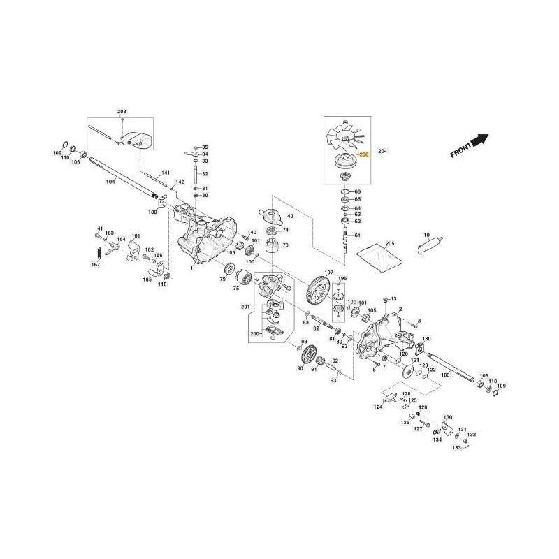 VENTILADOR DE TRANSMISION T2-ADBF-2X3C-1RX1 ORIGINAL STIGA - 118870129/0