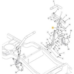 STAFFA DI REGOLAZIONE MANICO ORIGINALE STIGA - 118830818/0 | Newgardenstore.eu