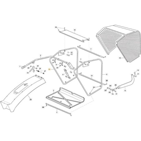 FIANCATA DX CESTO KIT VRN ORIGINALE STIGA - 118830500/0 | Newgardenstore.eu
