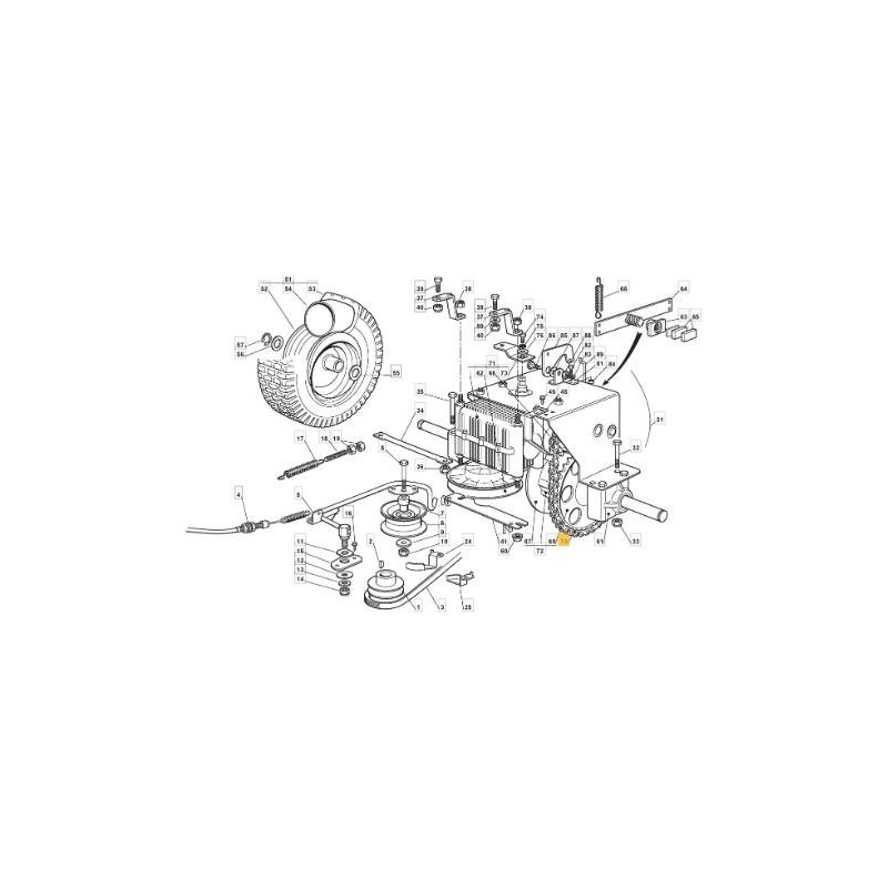 CATENA 12.7 50 M.GRUPPO F.R. RIDER ECO ORIGINALE STIGA - 119700047/0