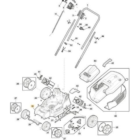 RAHMEN E 340 Li 40 ORIGINAL STIGA - 118810986/0 | Newgardenstore.eu