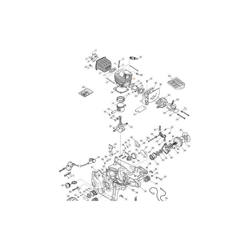 CYLINDER FOR AN ORIGINAL STIGA 4500 - 118804553/0