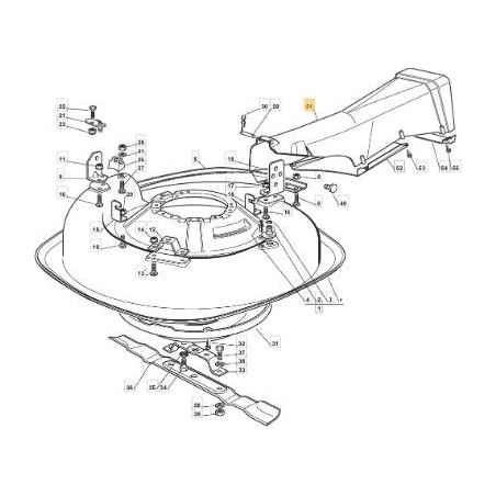 Convoyeur E.L63 tondeuse tunnel CASTELGARDEN 127107502/0 280010 | Newgardenstore.eu