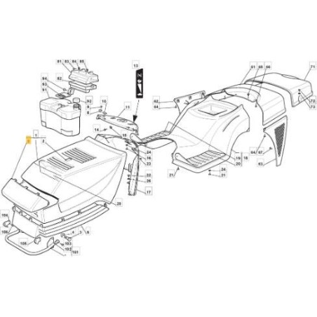 SMOKED HEADLIGHT MASK TC 102 ORIGINAL STIGA - 125410858/0 | Newgardenstore.eu