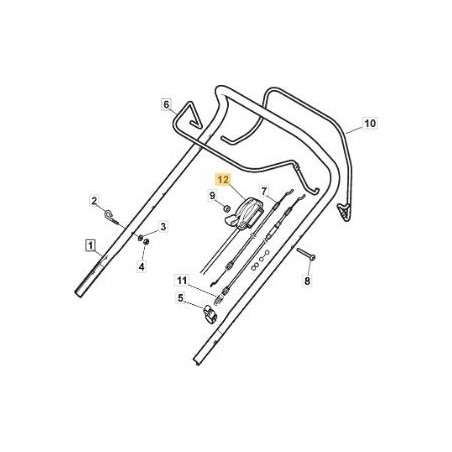 ACCELERATOR CAPRO DM 50/55 GGP196 ORIGINAL STIGA - 181005507/0 | Newgardenstore.eu