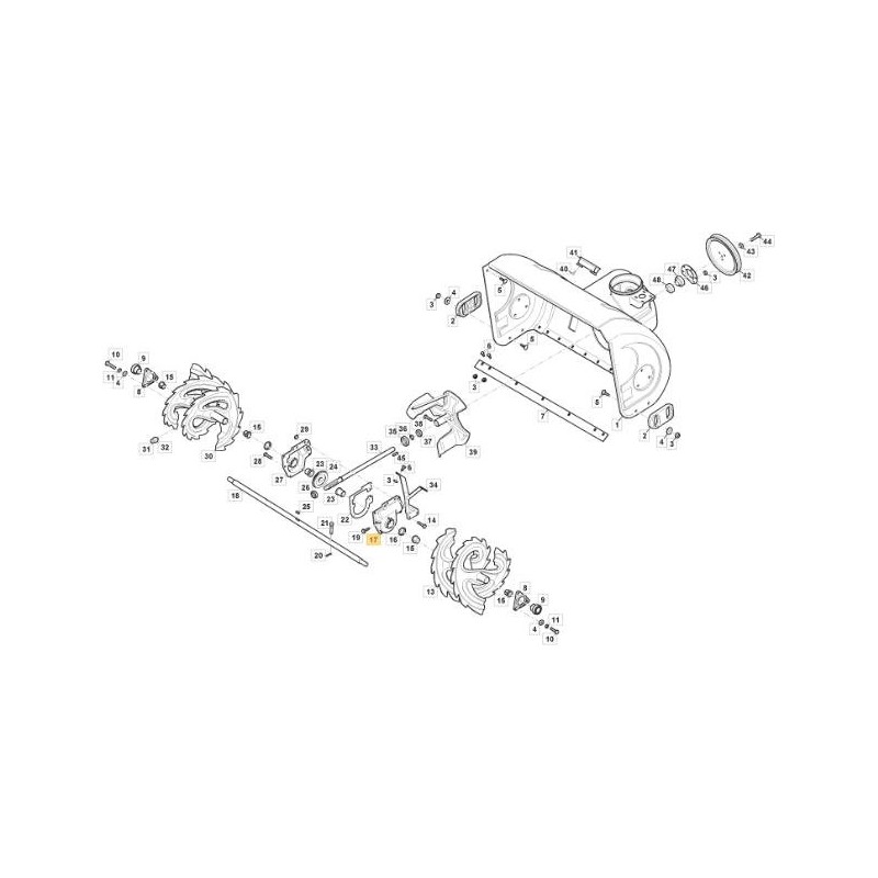 WORM HOUSING-SX ORIGINALE STIGA - 1811-3106-01