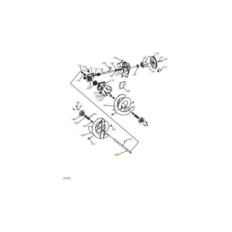 ALBERO USCITA (62 CM) ORIGINALE STIGA - 1811-2552-01