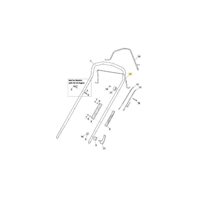 KIT DE FRENO PALANCA NEGRO CTF x PRO MP150/55 ORIGINAL STIGA - 181003437/0