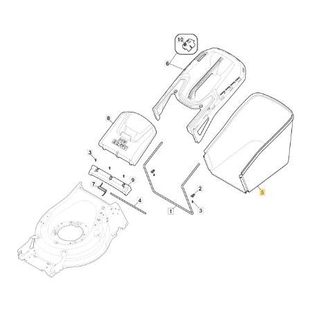 SACCO TELA IBRIDO MP1 NERO STIGA ORIGINALE STIGA - 181102383/0 | Newgardenstore.eu