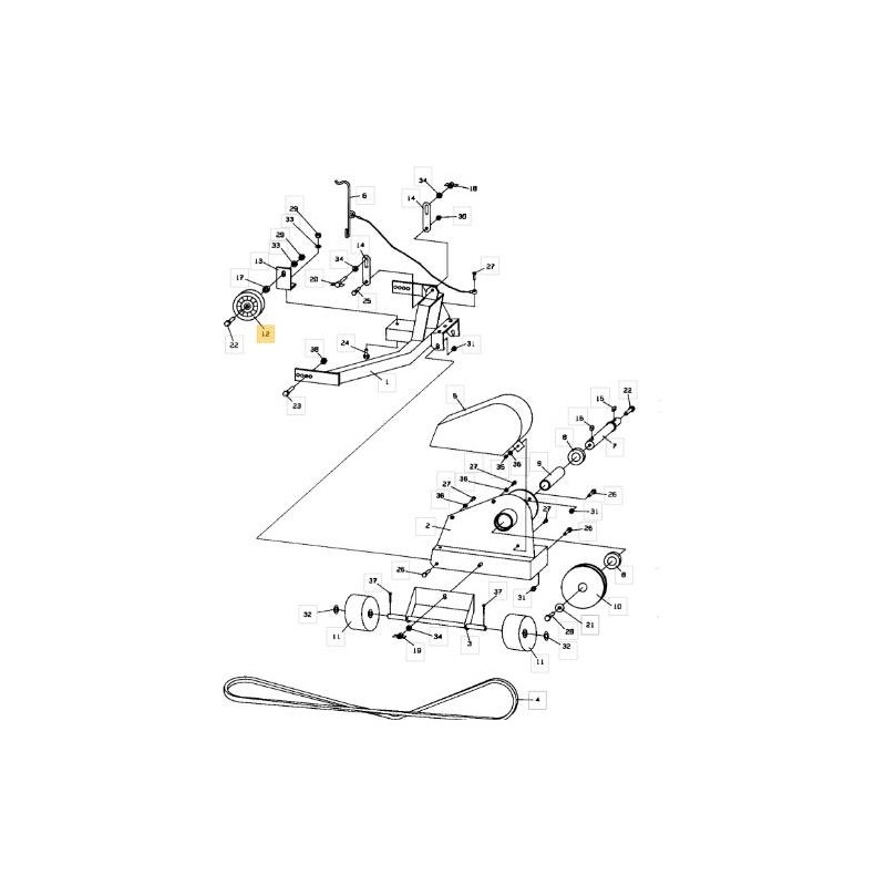 TENDEUR DE POULIE. X BROYEUR ORIGINAL STIGA S. - 1319-1591-01
