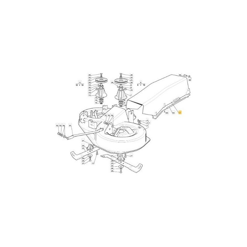 TRANSPORTADOR TRASERO TWIN CUT JUNIOR ORIGINAL STIGA - 125108004/0