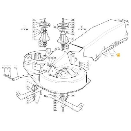 TRANSPORTADOR TRASERO TWIN CUT JUNIOR ORIGINAL STIGA - 125108004/0 | Newgardenstore.eu