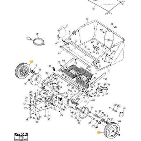 RAD FÜR RASENBESEN 30 ORIGINAL STIGA - 1319-2578-01 | Newgardenstore.eu