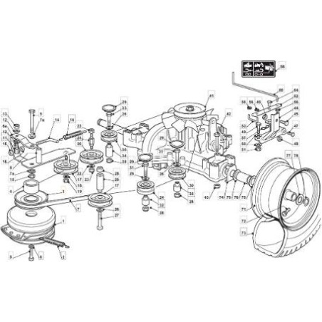 TC HE HYDRO ENGINE PULLEY WITH ORIGINAL STIGA CLUTCH - 125601580/0 | Newgardenstore.eu