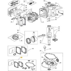 JUEGO DE JUNTAS DE MOTOR ORIGINAL STIGA LC1P61 - 118550403/0